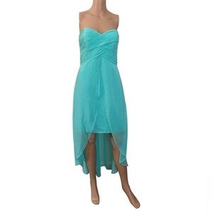 David’s bridal chiffon dress strapless high low style worn once size 8